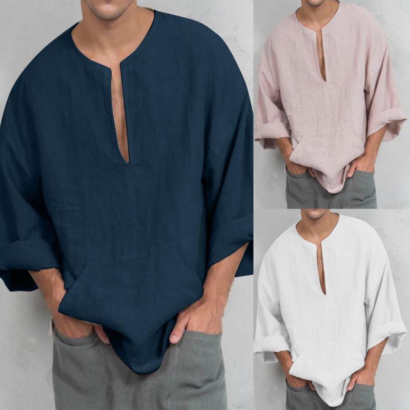 Men's T Shirts Cotton Linen Est Men Polo Shirt Summer Breathable O-neck Embroidery Style Top Tees Business, Pink
Men's T Shirts Cotton Linen Est Men Polo Shirt Summer Breathable O-neck Embroidery Style Top Tees Business, Pink