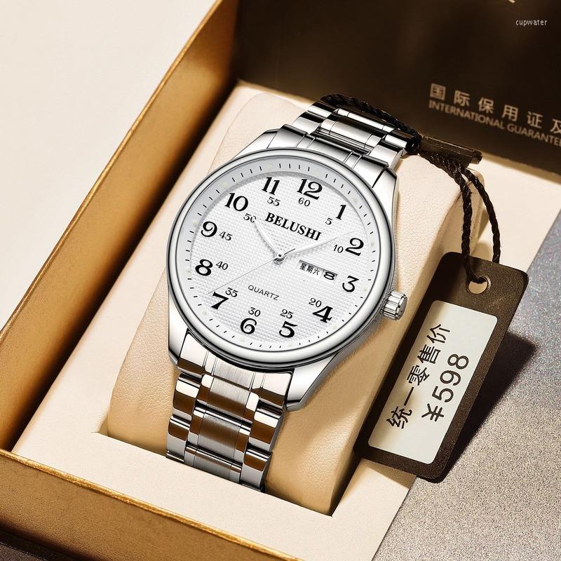 Wristwatches Big Dial Quartz Watch For The Elderly Luminous Calendar Fashion Watches Top Simple Waterproof Business Mens, L silv white s
Wristwatches Big Dial Quartz Watch For The Elderly Luminous Calendar Fashion Watches Top Simple Waterproof Business Mens, L silv white s