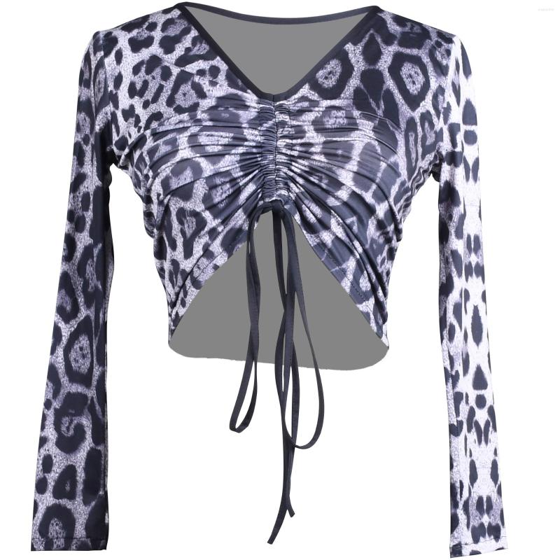 Stage Wear Adult Latin Dance Leopard Tops Woman Crop Top Pleated Modern Long Sleeve Modal Ballroom Chacha Samba Tango Practice, Black
Stage Wear Adult Latin Dance Leopard Tops Woman Crop Top Pleated Modern Long Sleeve Modal Ballroom Chacha Samba Tango Practice, Black