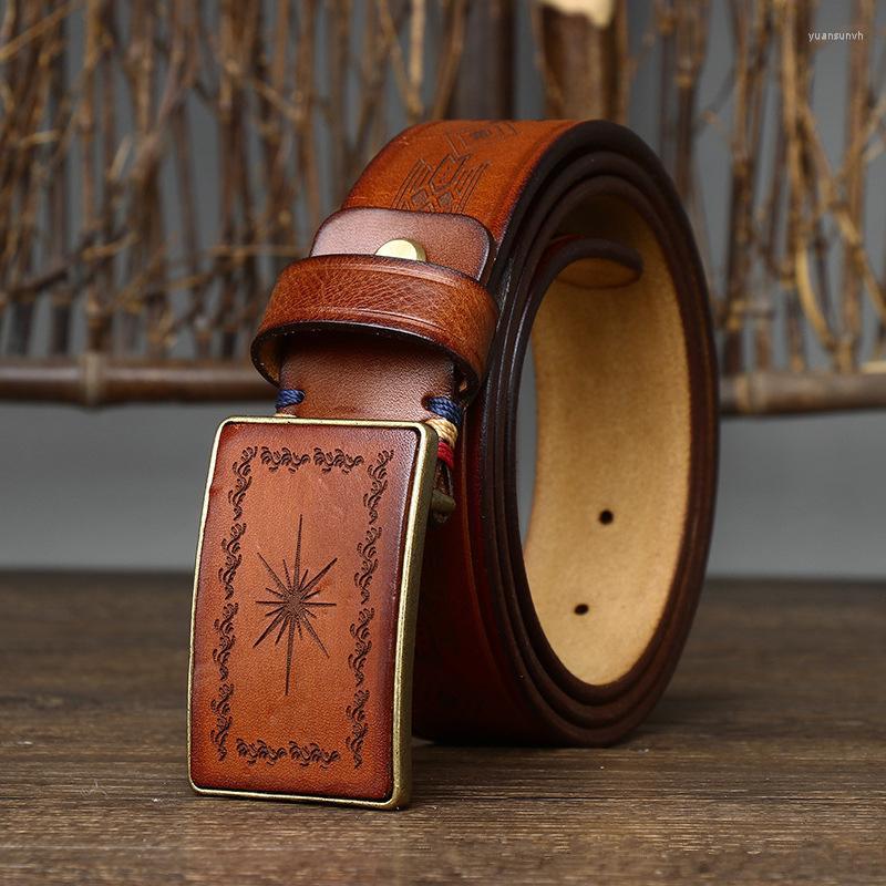 Belts 3.8cm Width Handmade Retro Laser Engraved Pattern Trend Smooth Buckle For Men High Quality Cowskin Leather Belt Mens G848, Black
Belts 3.8cm Width Handmade Retro Laser Engraved Pattern Trend Smooth Buckle For Men High Quality Cowskin Leather Belt Mens G848, Black