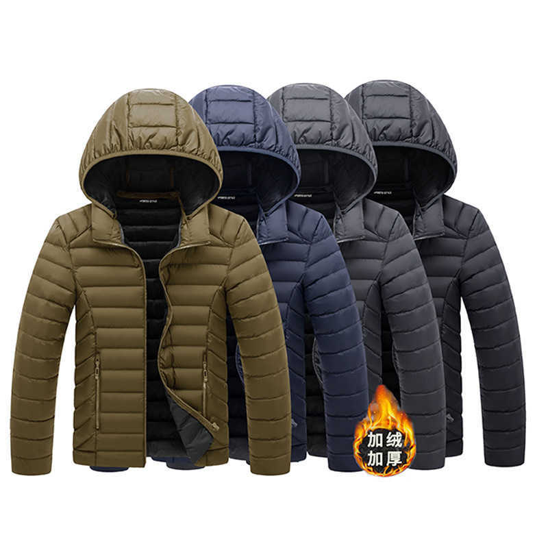 Mens Winter Coats Men's Plush Thickened Cotton Suit Hooded Padded Clothes Ribs Goods, Black
Mens Winter Coats Men's Plush Thickened Cotton Suit Hooded Padded Clothes Ribs Goods, Black