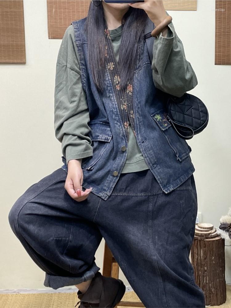 Women's Jackets Women Denim 2022 Autumn Casual Loose Retro Tops Coat Ladies V-Neck Patchwork Sleeveless Vintage, Photo color
Women's Jackets Women Denim 2022 Autumn Casual Loose Retro Tops Coat Ladies V-Neck Patchwork Sleeveless Vintage, Photo color