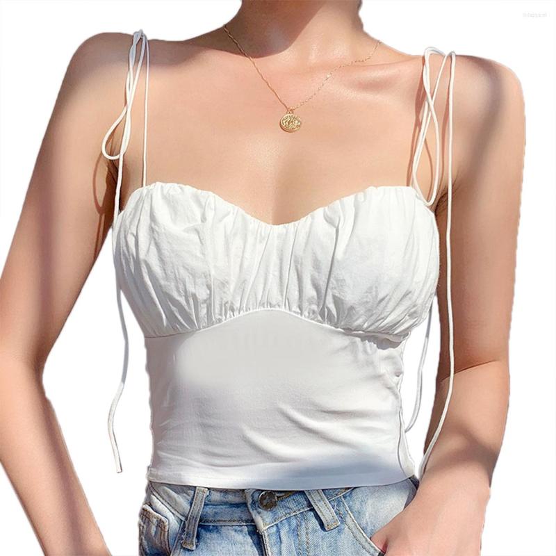 Women' Tanks Women' Summer Sexy V Neck Sleeveless Camisole White Strappy Ruched Crop Tank Tops
Women' Tanks Women' Summer Sexy V Neck Sleeveless Camisole White Strappy Ruched Crop Tank Tops