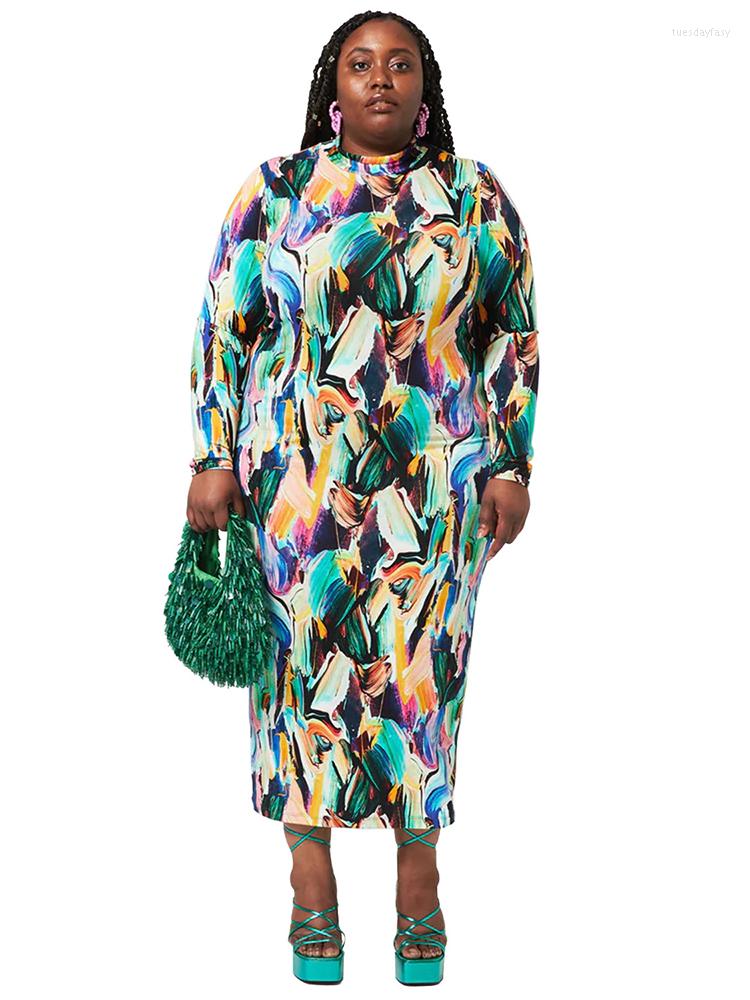 Plus Size Dresses 5XL For Women O Neck Full Sleeve Robes Autumn Fashion Print Streetwear Big Long Pencil Dress Vestidos, Multi
Plus Size Dresses 5XL For Women O Neck Full Sleeve Robes Autumn Fashion Print Streetwear Big Long Pencil Dress Vestidos, Multi