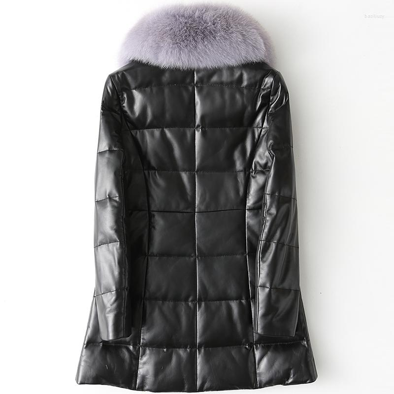 Women's Leather Real Jacket Women Detachable Natural Fur Collar Genuine Sheepskin Coats Winter Down Jackets WYQ1675, Black
Women's Leather Real Jacket Women Detachable Natural Fur Collar Genuine Sheepskin Coats Winter Down Jackets WYQ1675, Black