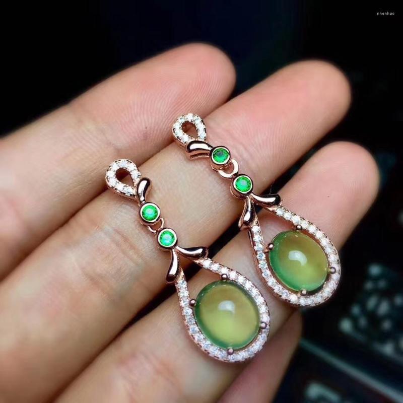 Dangle Earrings Fashion Grape Green Prehnite Earring For Women Silver Natural Gem Color Girl Birthday Party Gift
Dangle Earrings Fashion Grape Green Prehnite Earring For Women Silver Natural Gem Color Girl Birthday Party Gift
