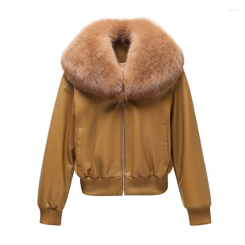 Women's Leather 2022 Women Real Jackets Fashion Lady Sheepskin Coat With Genuine Fur Collar Full Sleeve Autumn Winter Outwear GT5076, Black
Women's Leather 2022 Women Real Jackets Fashion Lady Sheepskin Coat With Genuine Fur Collar Full Sleeve Autumn Winter Outwear GT5076, Black