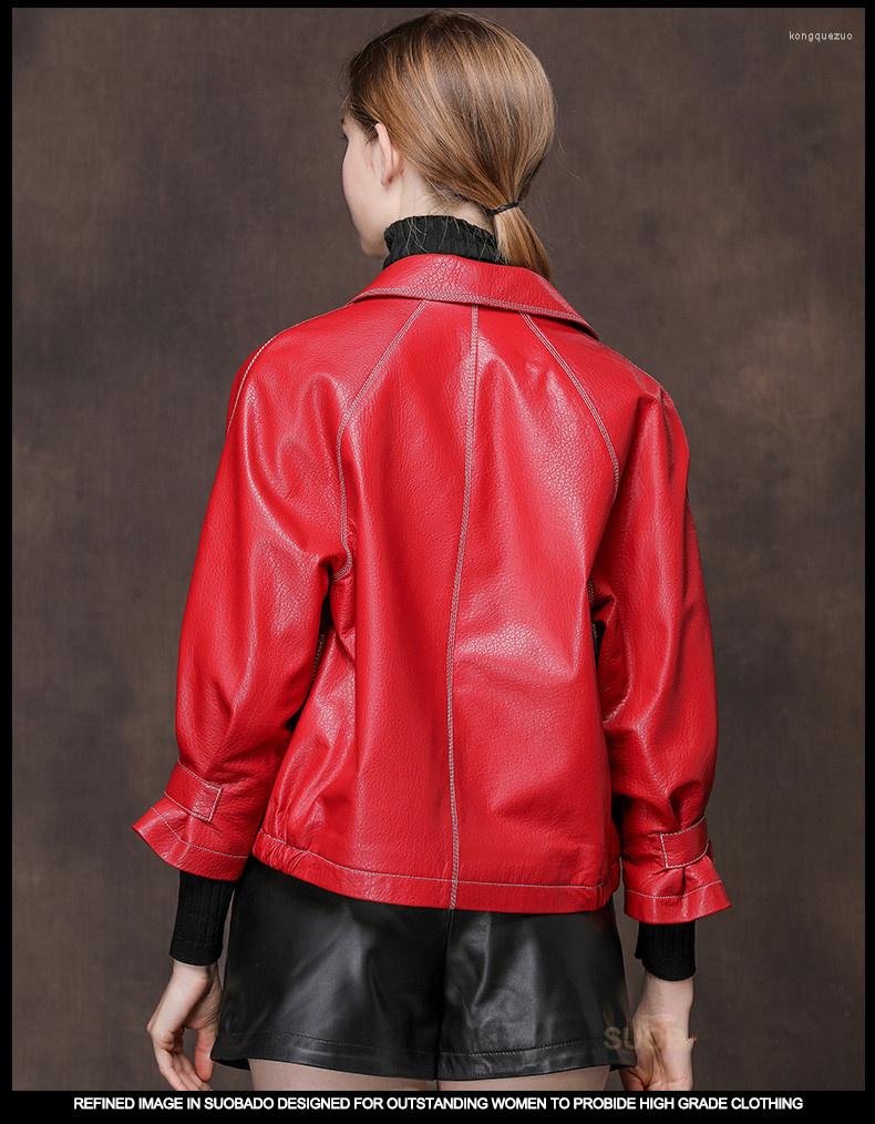 Women' Leather Genuine Jacket Autumn Winter Women Real Sheepskin Coat Female Streetwear Bomber Jackets MY3932, X802-red
Women' Leather Genuine Jacket Autumn Winter Women Real Sheepskin Coat Female Streetwear Bomber Jackets MY3932, X802-red
