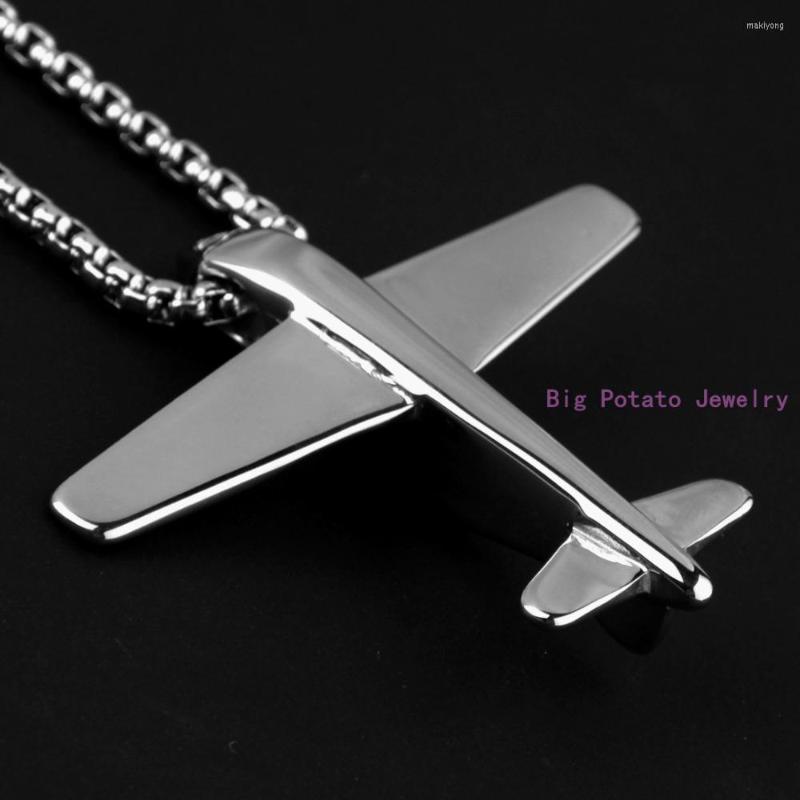 Pendant Necklaces 48 44mm Hiphop Style Fashion Mens Polishing Silver Color Stainless Steel Plane Aircraft Necklace With Free 60cm Chain
Pendant Necklaces 48 44mm Hiphop Style Fashion Mens Polishing Silver Color Stainless Steel Plane Aircraft Necklace With Free 60cm Chain