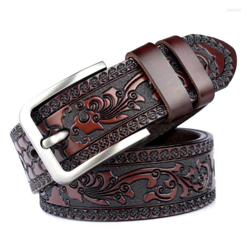 Belts Men's Carve Pattern Genuine Leather Belt Pin Buckle Waistband Pure Cowhide Jeans Vintage Punk Luxury Fashion High-grade, Black
Belts Men's Carve Pattern Genuine Leather Belt Pin Buckle Waistband Pure Cowhide Jeans Vintage Punk Luxury Fashion High-grade, Black