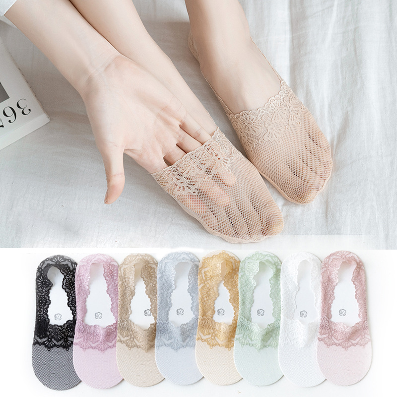 Socks spring and summer mesh small crown lace dispensing shallow mouth fashion invisible, Black
Socks spring and summer mesh small crown lace dispensing shallow mouth fashion invisible, Black