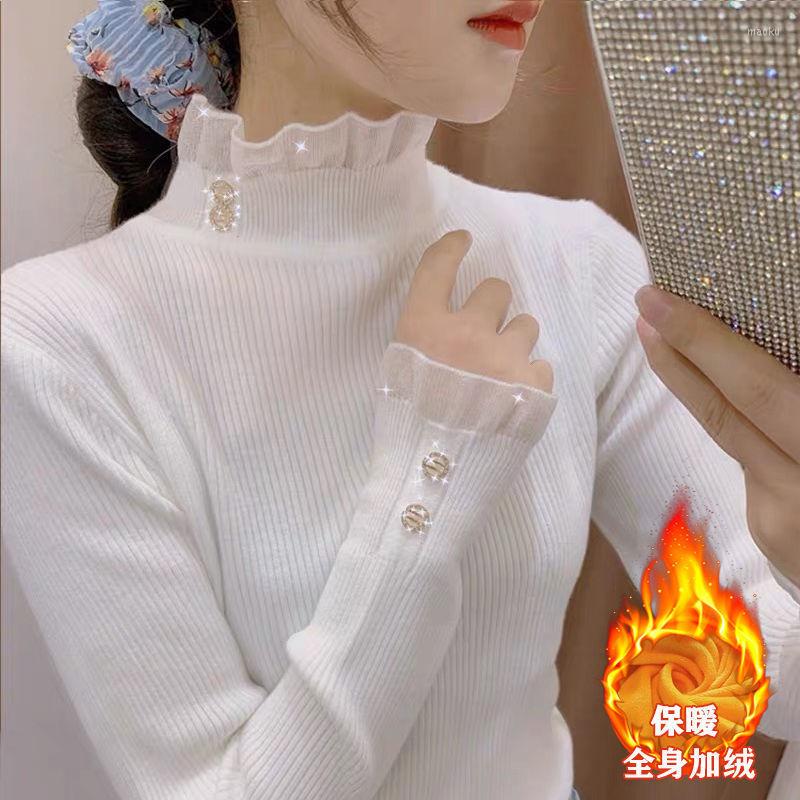 Women' Sweaters Woman Chandails Lace Sweater Women' Half Turtleneck Fall/Winter Slim Inner Wear, White
Women' Sweaters Woman Chandails Lace Sweater Women' Half Turtleneck Fall/Winter Slim Inner Wear, White