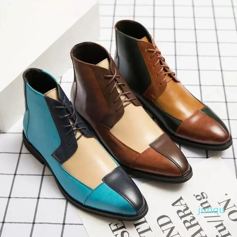 Men Boots PU Leather Lace Up Casual Straps Colorful Stylish Comfortable All-match Trend Shoes Zapatos De Vestir Hombre HC204 021, Green
Men Boots PU Leather Lace Up Casual Straps Colorful Stylish Comfortable All-match Trend Shoes Zapatos De Vestir Hombre HC204 021, Green