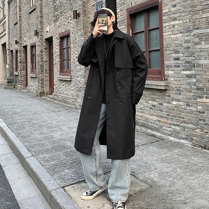Men's Trench Coats Cool Men Winter Coat Oversized Outwear Mid Length Solid Color Cardigan Autumn For Dating, Black
Men's Trench Coats Cool Men Winter Coat Oversized Outwear Mid Length Solid Color Cardigan Autumn For Dating, Black