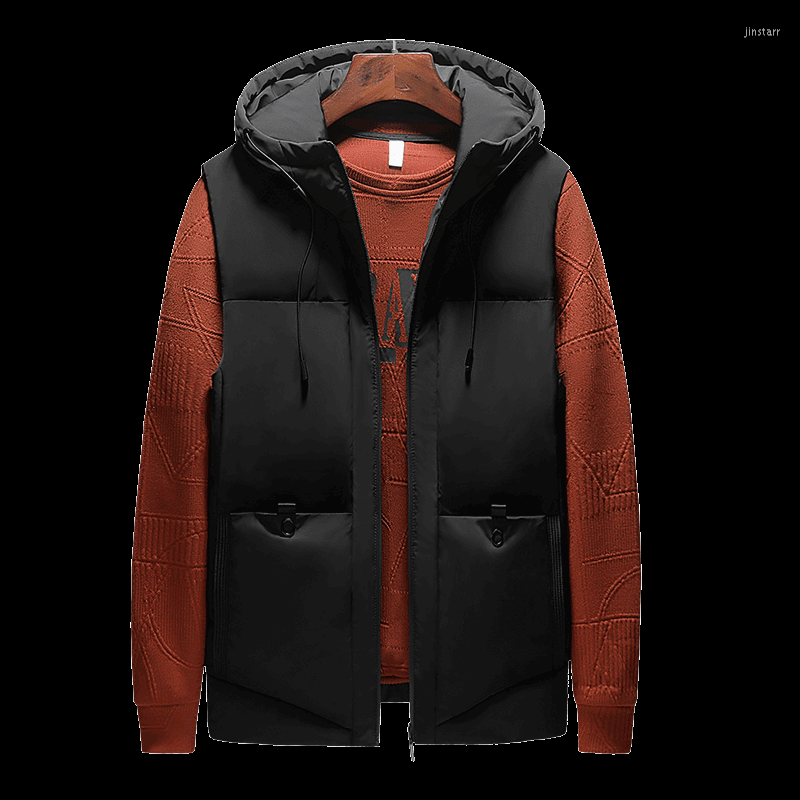 Men's Vests 2022 Korean Casual Men Hooded Sleeveless Cotton-Padded Jacket Solid PrimaloftOne Vest Male Couples Thick Waistcoat -7XL, Black
Men's Vests 2022 Korean Casual Men Hooded Sleeveless Cotton-Padded Jacket Solid PrimaloftOne Vest Male Couples Thick Waistcoat -7XL, Black