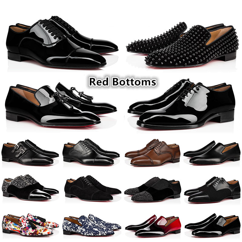 Mens Red Botoms Dress Shoes Greggo Mortimer Dandelion Spikes Flat Men Loafer Luxury Oxford Shoe Black Brown Blue Suede Patent Leather Shoes with Box, Item#2
Mens Red Botoms Dress Shoes Greggo Mortimer Dandelion Spikes Flat Men Loafer Luxury Oxford Shoe Black Brown Blue Suede Patent Leather Shoes with Box, Item#2
