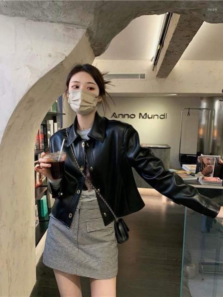 Women' Leather Autumn PU Short Coat Women' 2022 Latest Fashion Casual Motorcycle Trend, Black
Women' Leather Autumn PU Short Coat Women' 2022 Latest Fashion Casual Motorcycle Trend, Black