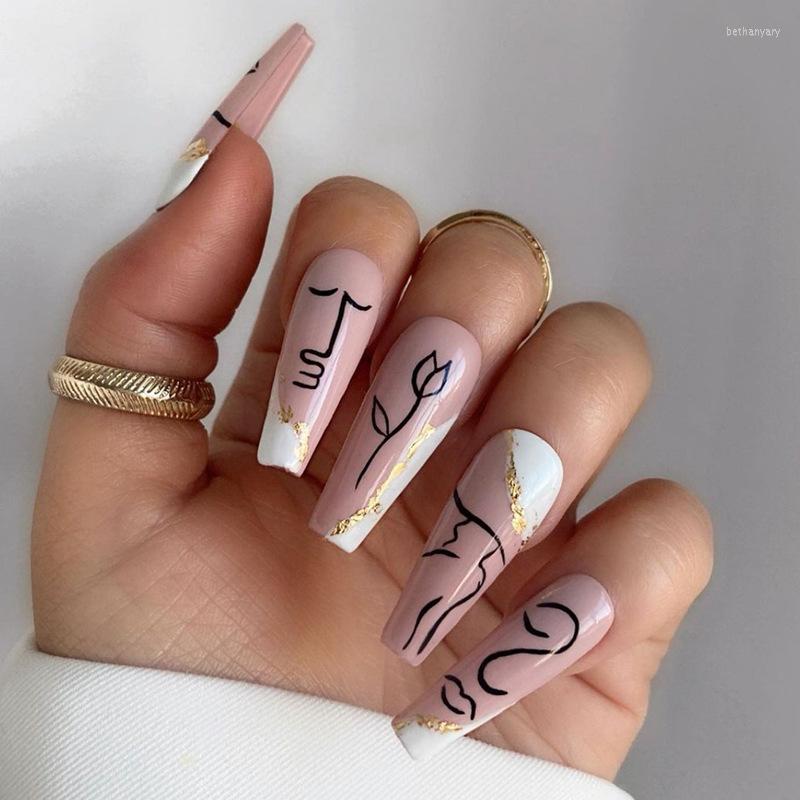 False Nails 24pcs Human Face Nail Patch Sweet Style Glue Type Removable Long Paragraph Manicure Save Time Fake
False Nails 24pcs Human Face Nail Patch Sweet Style Glue Type Removable Long Paragraph Manicure Save Time Fake
