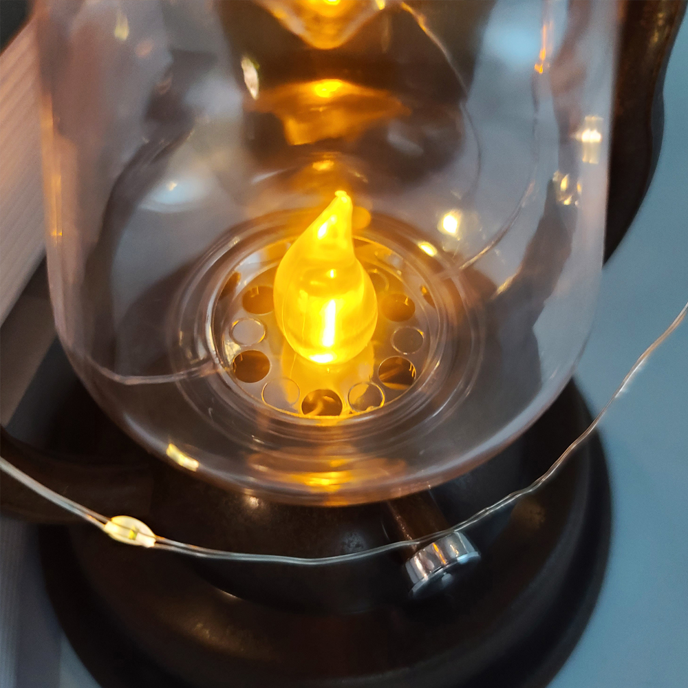 Garden Decorations LED Solar Light Retro Kerosene Lamp Powered Candle Hanging Outdoor Portable Lantern Courtyard Decor 221108