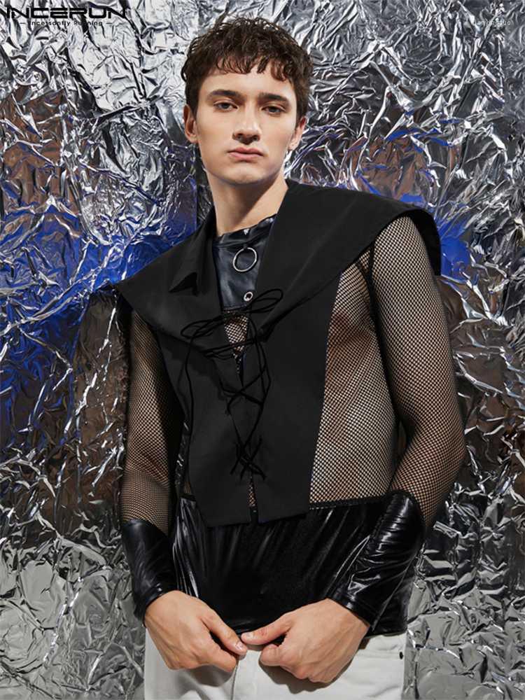Men' Vests INCERUN Men Irregular Solid Color 2022 Lapel Sleeveless Lace Up Streetwear Casual Waistcoats Personality Fashion, Black
Men' Vests INCERUN Men Irregular Solid Color 2022 Lapel Sleeveless Lace Up Streetwear Casual Waistcoats Personality Fashion, Black