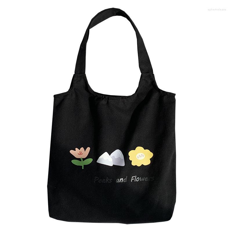 Shopping Bags Women Cloth Bag Mountain Flowers Print Canvas Tote Female Large Shoulder Causal Grocery Shopper For Girl, Black
Shopping Bags Women Cloth Bag Mountain Flowers Print Canvas Tote Female Large Shoulder Causal Grocery Shopper For Girl, Black