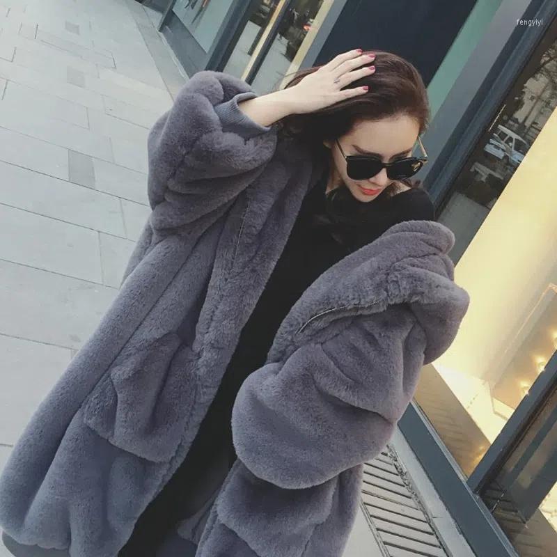 Women's Fur Winter Hooded Faux Coat Women Thicken Warm Casual Long Jacket Female Korean Solid Elegant Loose Outerwear Black Grey
Women's Fur Winter Hooded Faux Coat Women Thicken Warm Casual Long Jacket Female Korean Solid Elegant Loose Outerwear Black Grey