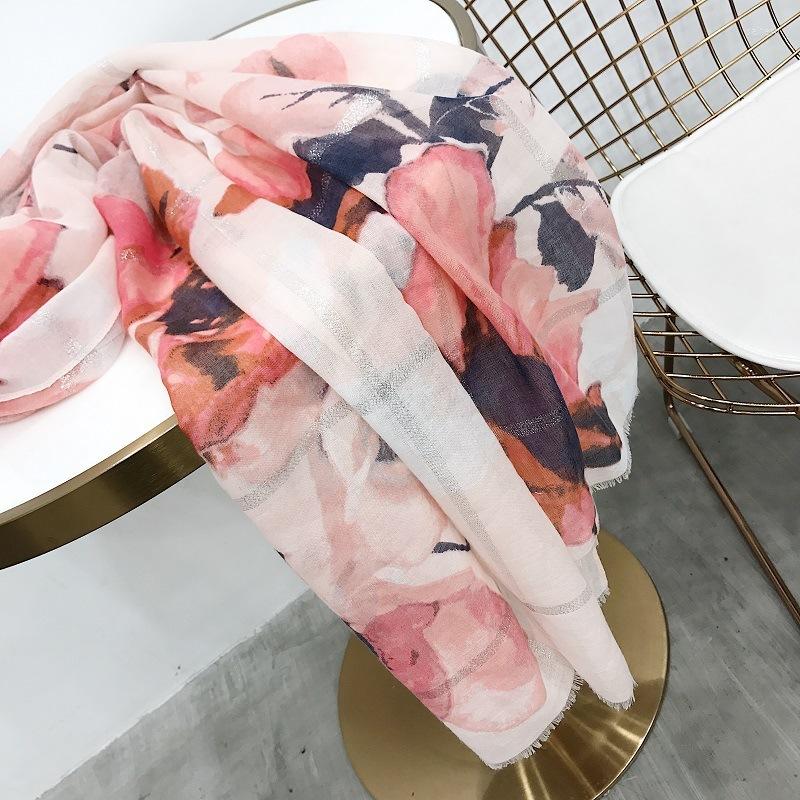 Scarves 2022 Pink Flower Print Scarf Shawls Women Voile Cotton Floral Foil Fringe Wrap Hijab 10pcs/LOT
Scarves 2022 Pink Flower Print Scarf Shawls Women Voile Cotton Floral Foil Fringe Wrap Hijab 10pcs/LOT