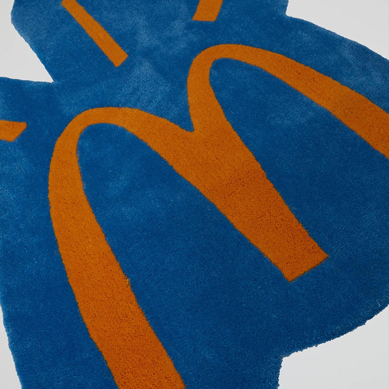 Home Furnishings Art Carpet Cactus Jack McDonalds Arches Blue Area Rug Hypebeast Collection Parlor Bedroom Playroom Handtufted Trending Floor Mat Supp