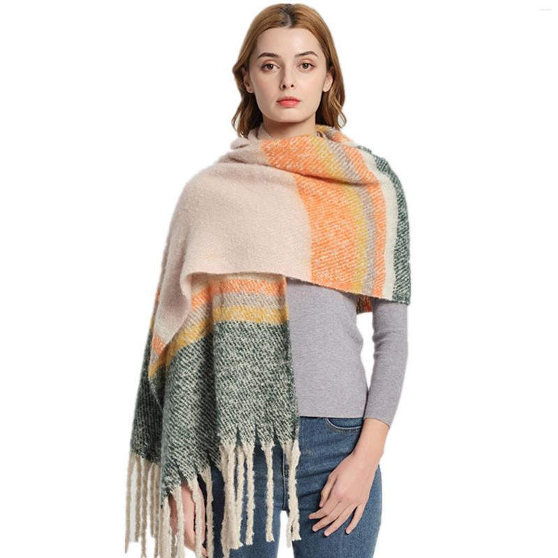 Scarves 2022 Autumn Bufandas Women Patchwork Colors Warm Tassel Pashmina Shawls Elegant Wraps Scarf Cashmere Thicken Blanket 
Scarves 2022 Autumn Bufandas Women Patchwork Colors Warm Tassel Pashmina Shawls Elegant Wraps Scarf Cashmere Thicken Blanket