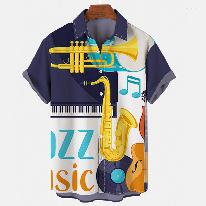Men' Casual Shirts Lapel Single Breasted Summer Men' Short Sleeve Musical Instrument Stripe Print Beach Travel Wear Oversi, Zl-4130
Men' Casual Shirts Lapel Single Breasted Summer Men' Short Sleeve Musical Instrument Stripe Print Beach Travel Wear Oversi, Zl-4130
