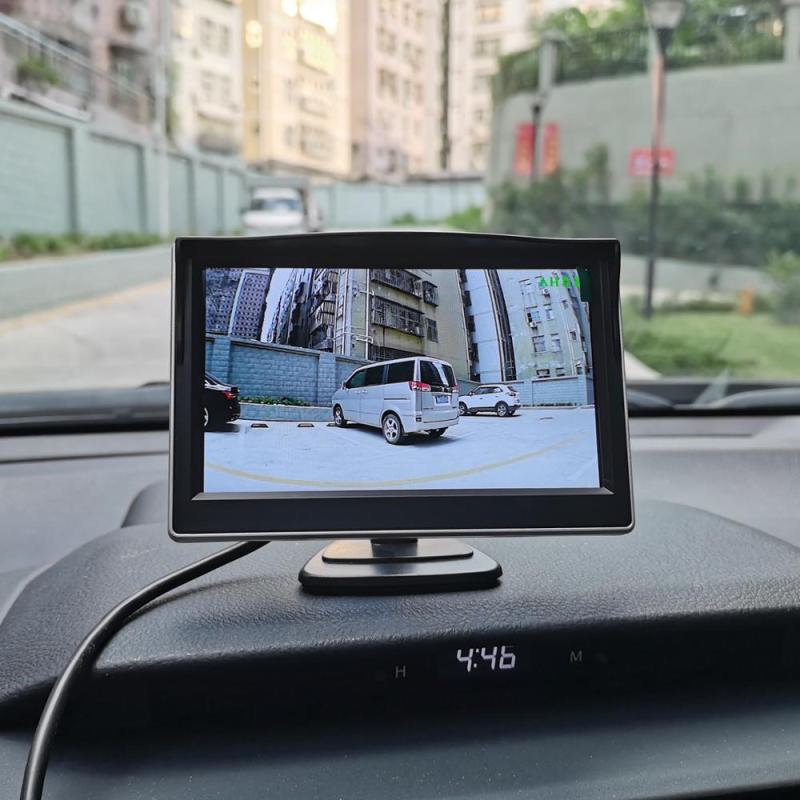 1024x600 5 Inch IPS AHD Rear View Car Monitor Parking Backup Monitor With Suction Cup and Bracket for MPV SUV Horse Lorry