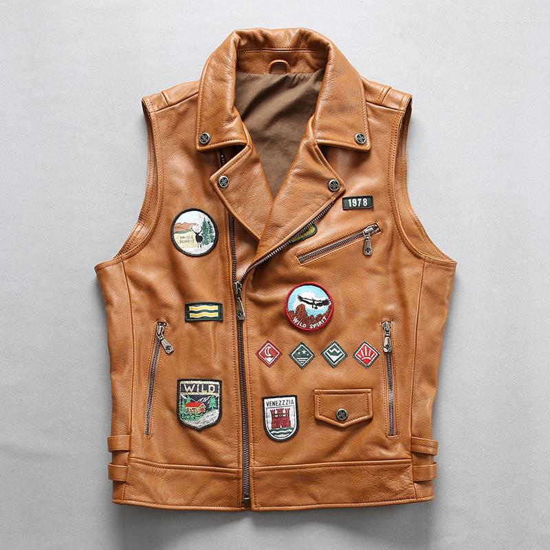 Men's Vests 5 Days Arrival Men's Top Cow Leather Vest Vintage Rock Multi Labeling Motorcycle Genuine Sleeveless Jacket Large Size, Black
Men's Vests 5 Days Arrival Men's Top Cow Leather Vest Vintage Rock Multi Labeling Motorcycle Genuine Sleeveless Jacket Large Size, Black