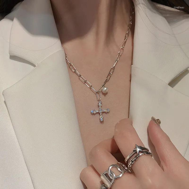 Chains Fashion Zircon Cross Geometric Chain Charm Necklace Pendant For Women Girls Wedding Jewelry Accessories Dz374
Chains Fashion Zircon Cross Geometric Chain Charm Necklace Pendant For Women Girls Wedding Jewelry Accessories Dz374