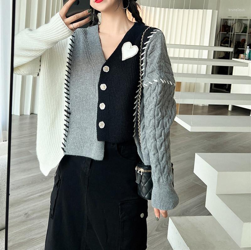 Women's Knits Woman Sweater Cardigan Asymmetrical Bump Color Irregular Loose V-neck Single-breasted Woman's Clothing Drop PYG0711, Randomcolor
Women's Knits Woman Sweater Cardigan Asymmetrical Bump Color Irregular Loose V-neck Single-breasted Woman's Clothing Drop PYG0711, Randomcolor