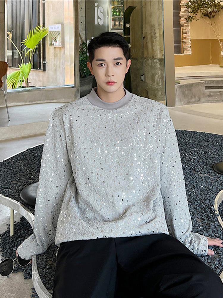 Men's T Shirts Personalized Men T-shirt Niche Embroidery Sequins Korean Fashion Loose Long Sleeve 2023 Male Sweatshirt 2A6618, Black
Men's T Shirts Personalized Men T-shirt Niche Embroidery Sequins Korean Fashion Loose Long Sleeve 2023 Male Sweatshirt 2A6618, Black
