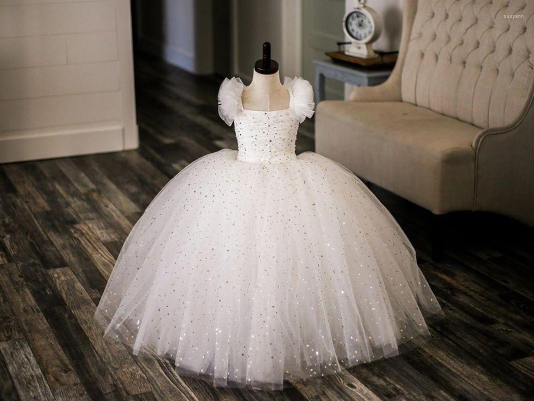 Girl Dresses White Sparkly Simple Flower Lace Up Tulle Little Wedding Vintage Communion Pageant Gowns, Green
Girl Dresses White Sparkly Simple Flower Lace Up Tulle Little Wedding Vintage Communion Pageant Gowns, Green