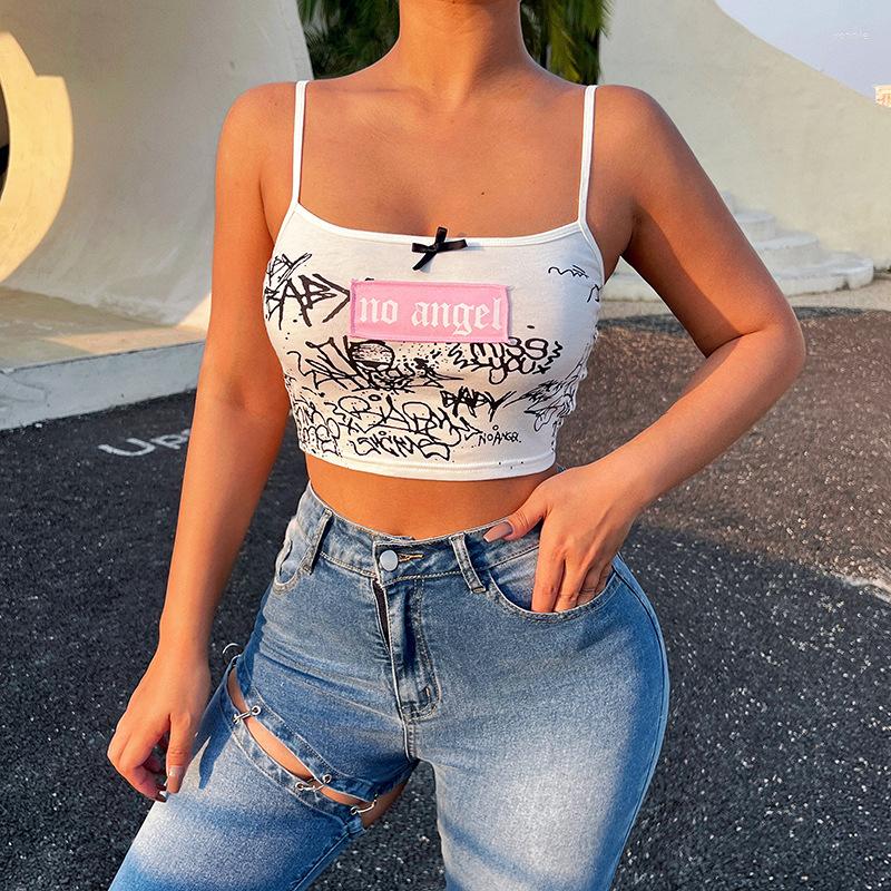 Women' Tanks Women Bodycon Y2K Gothic Deep O Neck Camisole White Letters And Graffiti Print Spaghetti Strap Cropped Tank Tops
Women' Tanks Women Bodycon Y2K Gothic Deep O Neck Camisole White Letters And Graffiti Print Spaghetti Strap Cropped Tank Tops