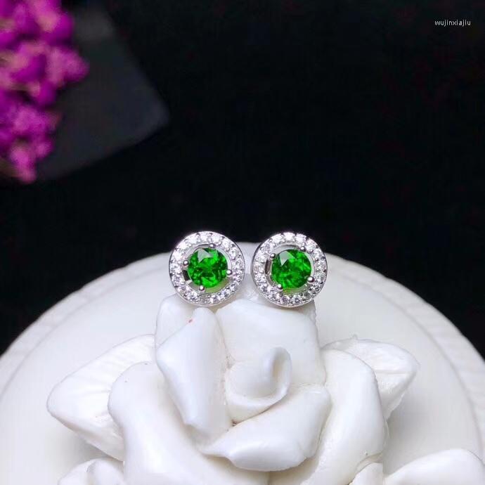 Stud Earrings Fashion Elegant Small Round Natural Green Diopside Gemstone S925 Silver Women Party Gift Jewelry
Stud Earrings Fashion Elegant Small Round Natural Green Diopside Gemstone S925 Silver Women Party Gift Jewelry