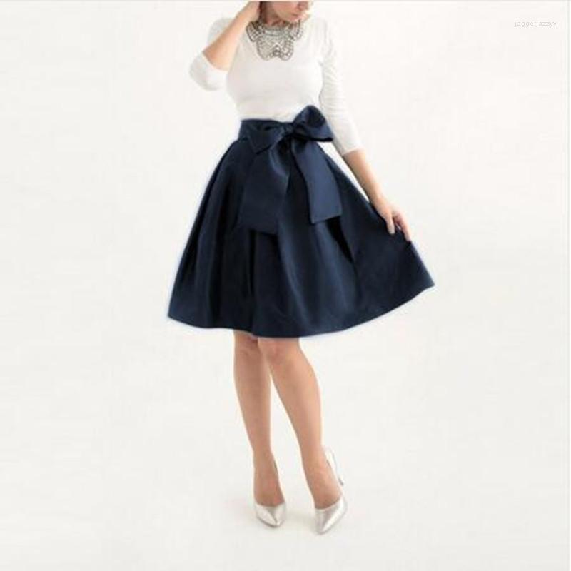 Skirts Chic Navy Blue Black Pleated Satin With Bowed Knee Length Casual Zipper Style High Waist Custom Made Women Fashion, Beige
Skirts Chic Navy Blue Black Pleated Satin With Bowed Knee Length Casual Zipper Style High Waist Custom Made Women Fashion, Beige