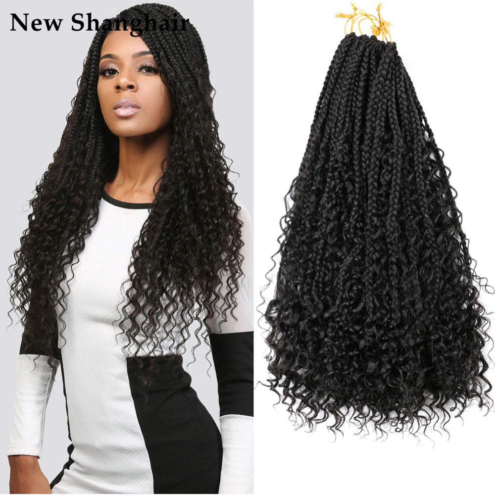 22 Inch Bohomian Box Braids Crochet Hair Pre looped Goddess Box Braids Crochet Hair with Curly Ends Crochet Braiding Hair for Black Women BS34, 1b/bug
22 Inch Bohomian Box Braids Crochet Hair Pre looped Goddess Box Braids Crochet Hair with Curly Ends Crochet Braiding Hair for Black Women BS34, 1b/bug