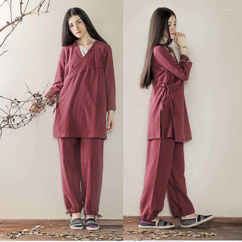 Active Sets Autumn Winter Women Yoga Tai Chi Kungfu Meditaiton Set Cotton Linen Loose Shirt Pant Jogger Workout Outfit Wushu Casual, Khaki
Active Sets Autumn Winter Women Yoga Tai Chi Kungfu Meditaiton Set Cotton Linen Loose Shirt Pant Jogger Workout Outfit Wushu Casual, Khaki