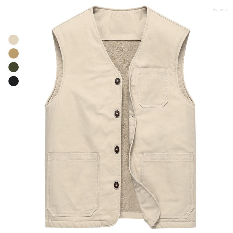 Men's Tank Tops 2022 Workwear Vest Men's Fleece Thick Top Autumn Winter Warm Cotton Stand Collar Jacket Casual Outer Wear Waistcoat, Beige
Men's Tank Tops 2022 Workwear Vest Men's Fleece Thick Top Autumn Winter Warm Cotton Stand Collar Jacket Casual Outer Wear Waistcoat, Beige