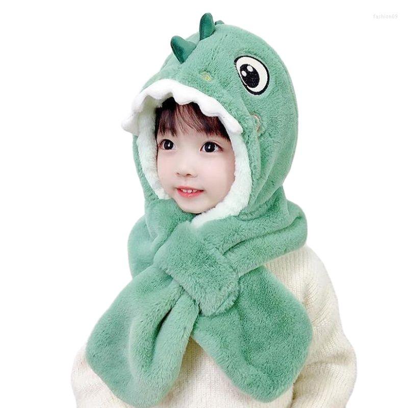 Berets Doit Cartoon Dinosaur Children Winter Hats Beanies Set Kids Child Knitted Fur Hat Scarf One-piece Boys Girls Earflap Caps, Green
Berets Doit Cartoon Dinosaur Children Winter Hats Beanies Set Kids Child Knitted Fur Hat Scarf One-piece Boys Girls Earflap Caps, Green