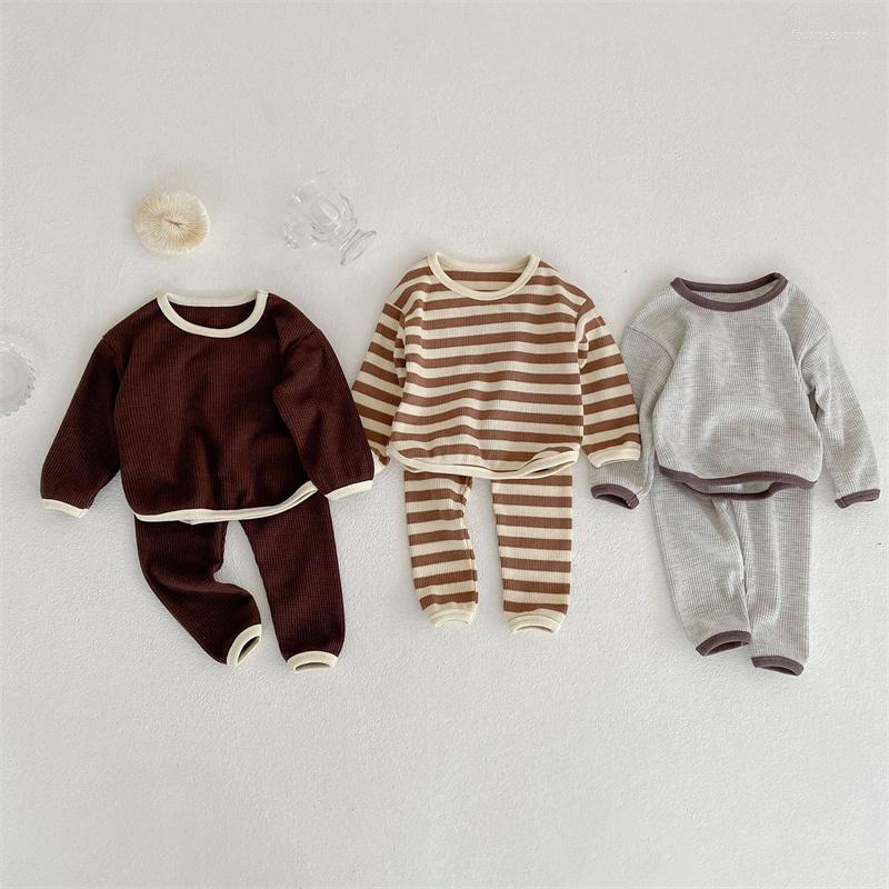 Clothing Sets Baby Girl Boy Autumn Spring Outfits Contrast Color/Stripes 2Pcs Long Sleeve O Neck Tops Elastic Waist Pants Born Clothes
Clothing Sets Baby Girl Boy Autumn Spring Outfits Contrast Color/Stripes 2Pcs Long Sleeve O Neck Tops Elastic Waist Pants Born Clothes
