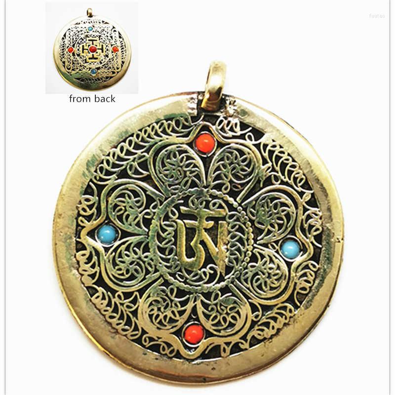 Pendant Necklaces Tibetan OM Mantras Amulet Copper Round Mandala Pendants Double Sides TBP712
Pendant Necklaces Tibetan OM Mantras Amulet Copper Round Mandala Pendants Double Sides TBP712