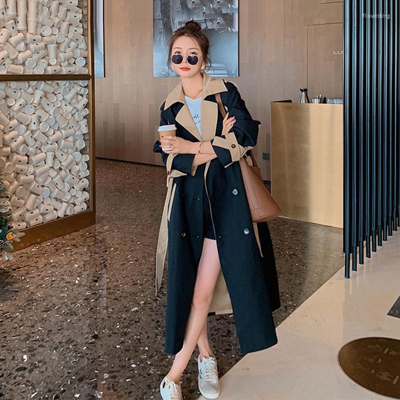 Women' Trench Coats Long Black Women' Windbreaker Spring Autumn Korean Loose Design Sense Coat Female Fashion Lady Cloak High Quality
Women' Trench Coats Long Black Women' Windbreaker Spring Autumn Korean Loose Design Sense Coat Female Fashion Lady Cloak High Quality