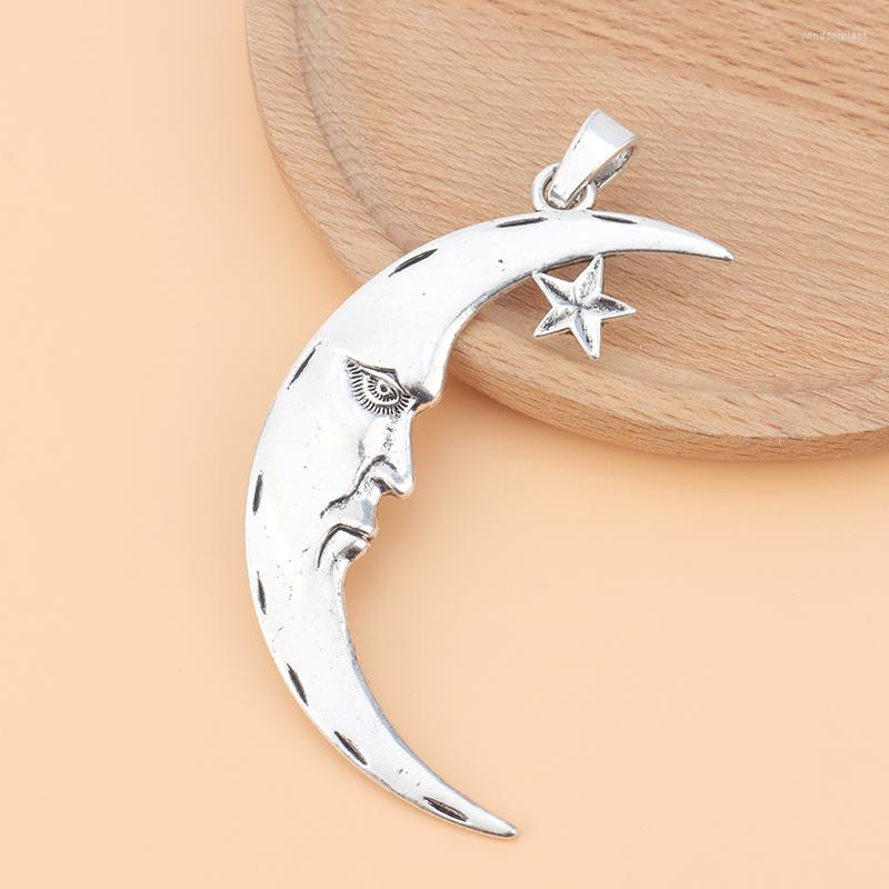 Pendant Necklaces 5pcs/Lot Silver Color Large Man In The Crescent Moon & Star Charms Pendants For Necklace Jewelry Making Accessories
Pendant Necklaces 5pcs/Lot Silver Color Large Man In The Crescent Moon & Star Charms Pendants For Necklace Jewelry Making Accessories