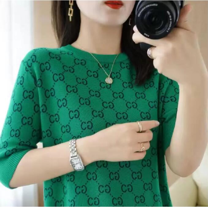 Women' Knits Tees 2022GG New Women Panelled Letter Print Sleeve Short Woman Mature Ins Trendy Womens Lady Top Fashion T-shirt Clothes
Women' Knits Tees 2022GG New Women Panelled Letter Print Sleeve Short Woman Mature Ins Trendy Womens Lady Top Fashion T-shirt Clothes