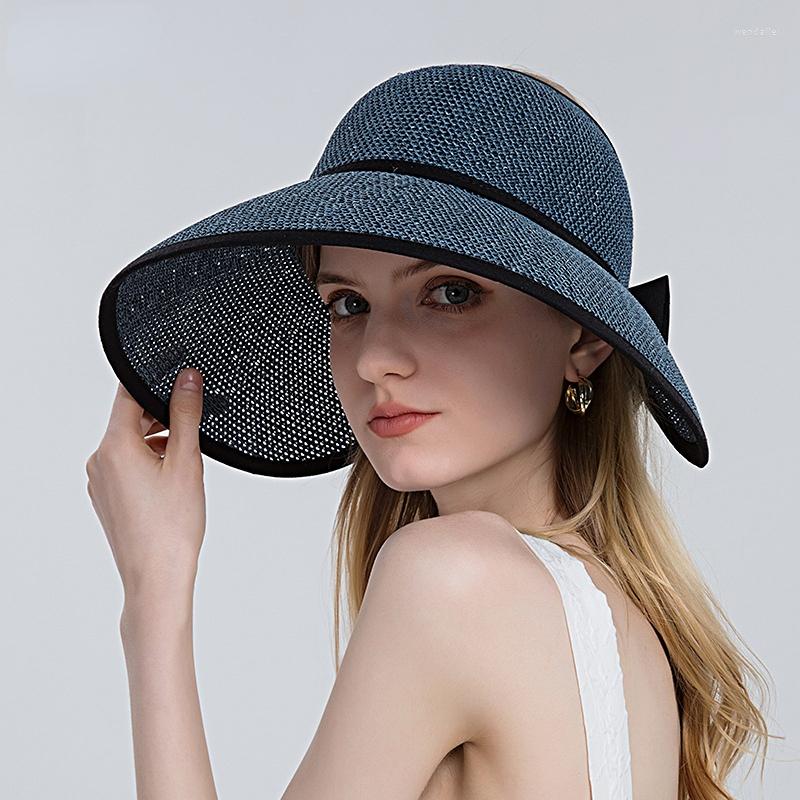 Wide Brim Hats 2022 Women Large Straw Hat With Bow Fashion Empty Top Floppy Sun Summer Foldable Beach UPF UV Cap Female Caps, Black
Wide Brim Hats 2022 Women Large Straw Hat With Bow Fashion Empty Top Floppy Sun Summer Foldable Beach UPF UV Cap Female Caps, Black