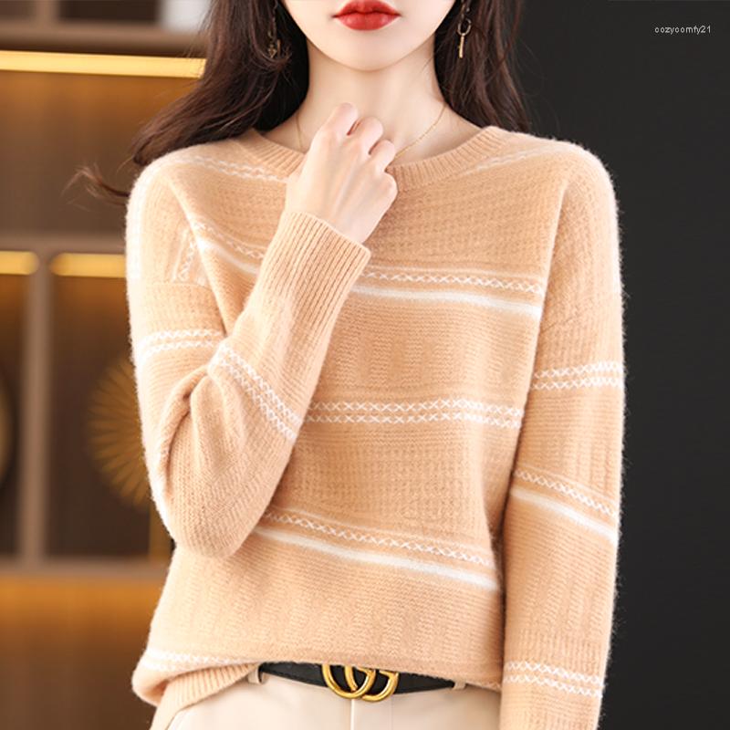 Women' Sweaters 2022 Spring And Autumn Cashmere Sweater Women' Round Neck Striped Pullover Pure Loose Wild Knit Long Sleeve Top, Black
Women' Sweaters 2022 Spring And Autumn Cashmere Sweater Women' Round Neck Striped Pullover Pure Loose Wild Knit Long Sleeve Top, Black